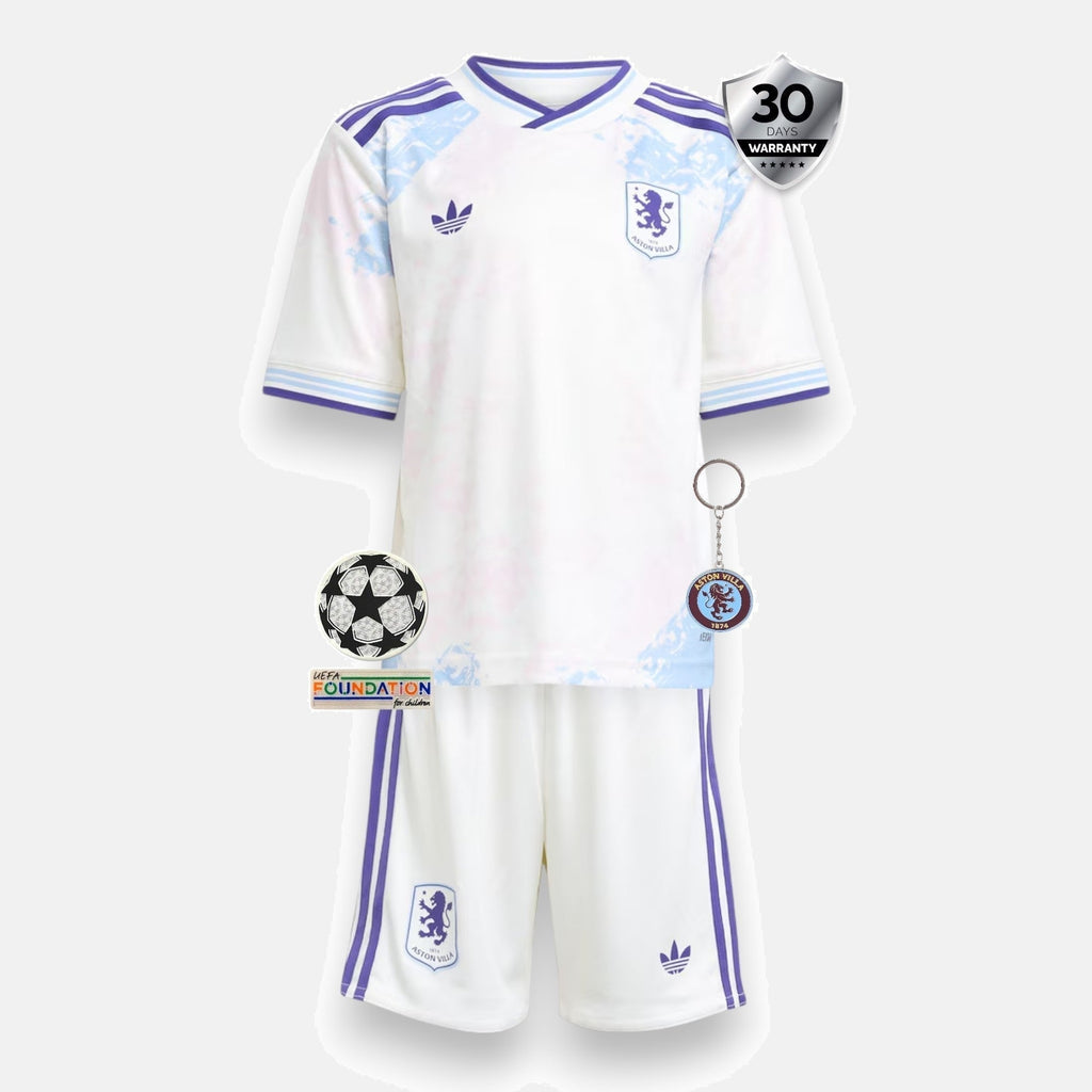 Aston Villa 2025/26 Kids Third