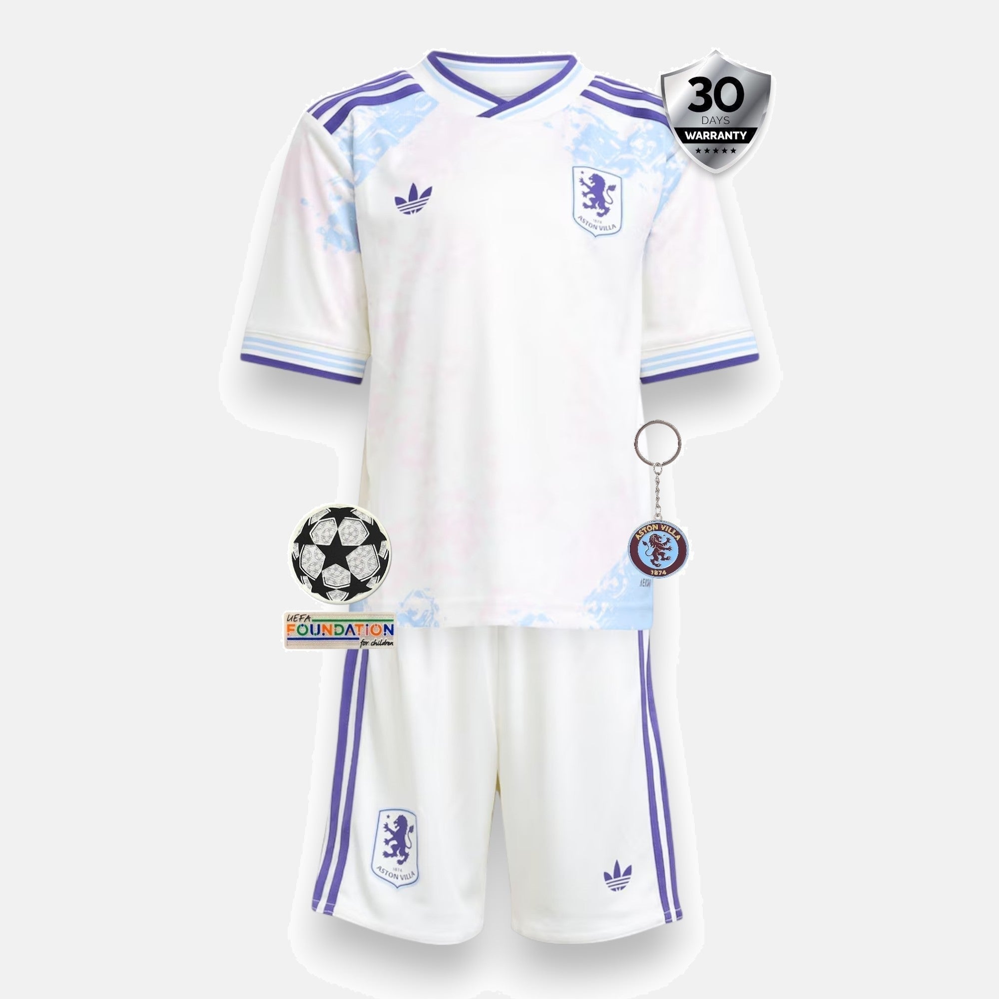 Aston Villa 2025/26 Kids Third